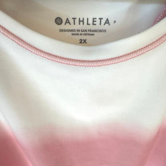 ATHLETA NWT Shanti Printed Crop Tank Top Size 2X Ombre Sea Spray Vintage Plum - Picture 3 of 9